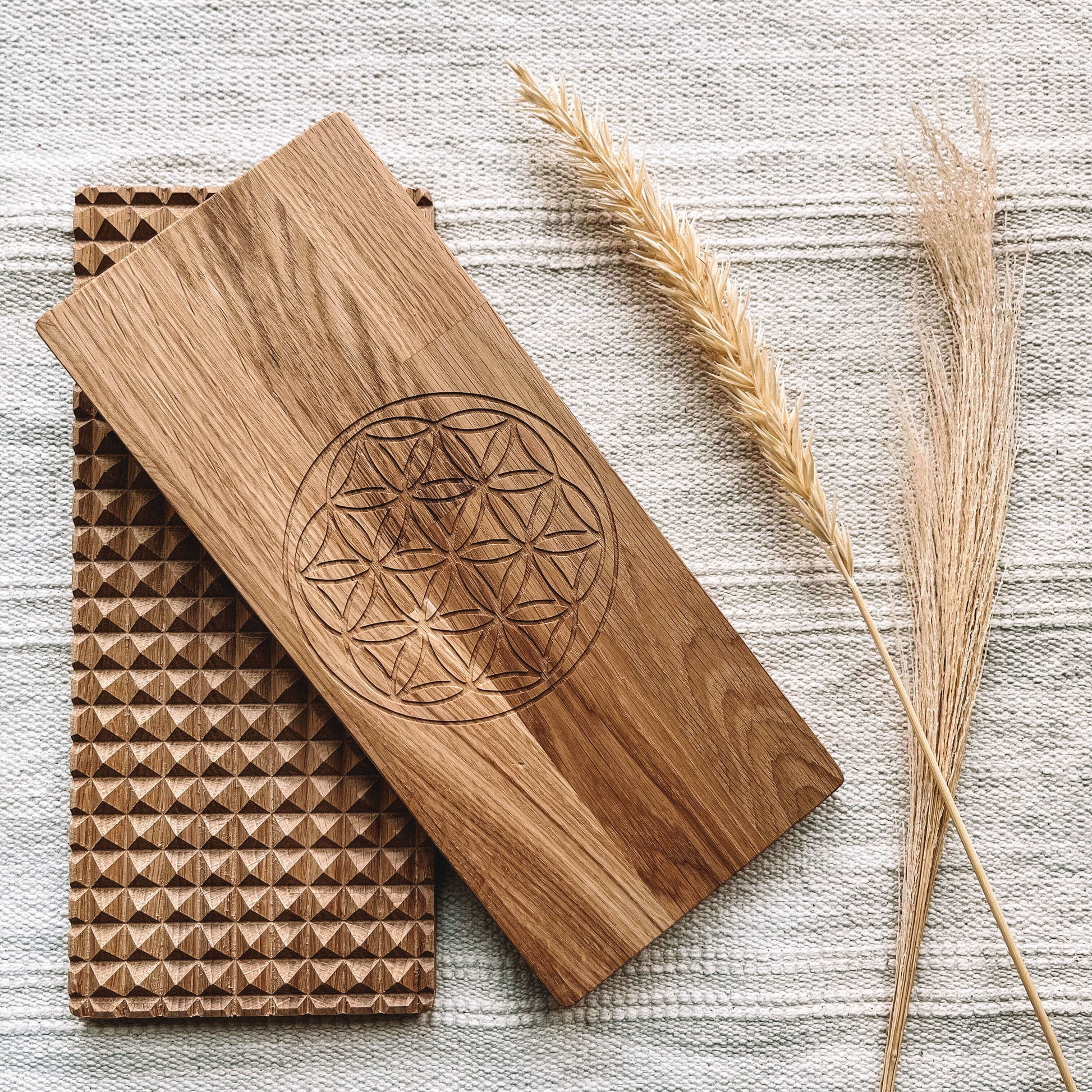 The Wooden Oak Sadhu Board placed in a calming atmosphere