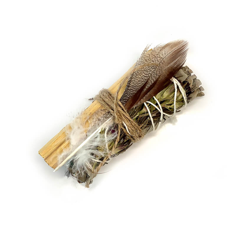 Smudge Set White Sage & 2 pcs Palo Santo Wood